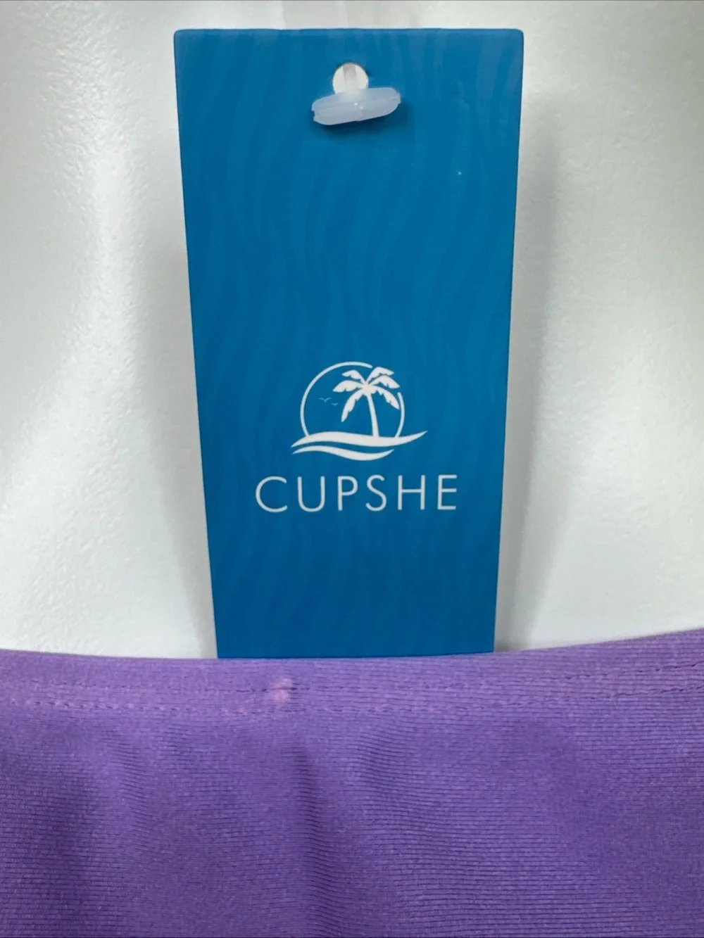 Cupshe Two Piece Swimsuit Bracelet/Full Coverage Bottom Purple Womens Sz XL NWT